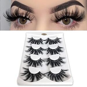 25Mm Lashes, Dramatic 6D Faux Mink Lashes, Fluffy Volume Eyelashes, Thick